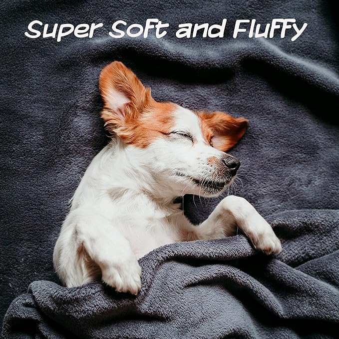 Waterproof Dog Blanket - 60x70-Inch Reversible Sherpa Dog Blanket for Couch, Bed, or Car - Protects from Spills, Stains, or Pet Fur by PETMAKER (Gray)