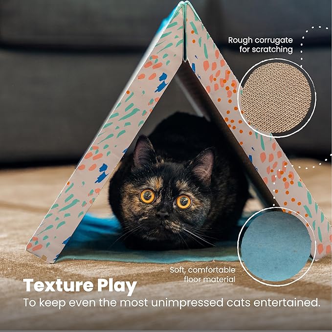 Catstages Fold Away Tunnel and Corrugated Cat Scratcher