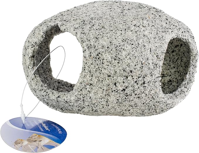 Penn-Plax Deco-Replicas Granite Aquarium Ornament & Hideaway – Realistic Stone Appearance – Safe for Freshwater and Saltwater Tanks – Large Size