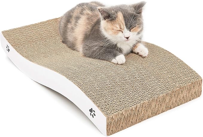Cat Scratcher Cardboard Cat Scratch Pad with Premium Scratch Textures Design Durable Cat Scratching Pad Reversible