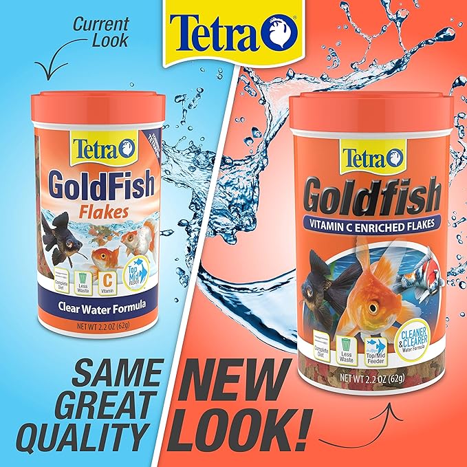 Tetra Goldfish Flakes, Nutritionally Balanced Diet For Aquarium Fish, Vitamin C Enriched Flakes, 4.52 lbs oz