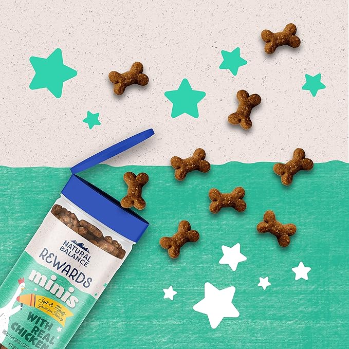 Natural Balance Limited Ingredient Mini-Rewards Chicken Grain-Free, Training Treats for Dogs | 5.3-oz. Canister