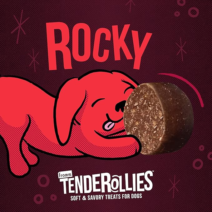 Fromm Tenderollies Beef-a-Rollie Dog Treats - Premium Soft & Savory Dog Treats - Beef Recipe - Pack of (3) 8 oz Bags