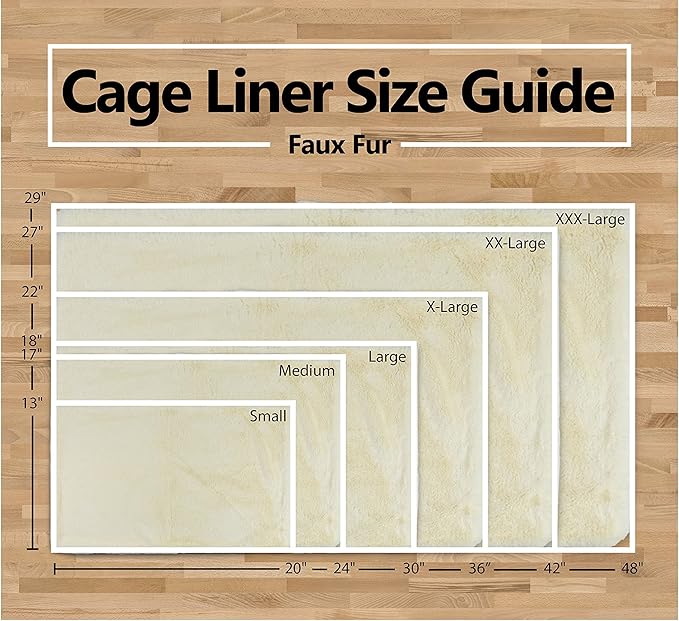 Bone Dry Faux Fur Pet Cage Liner, X-Large - 22 x 36", Brown