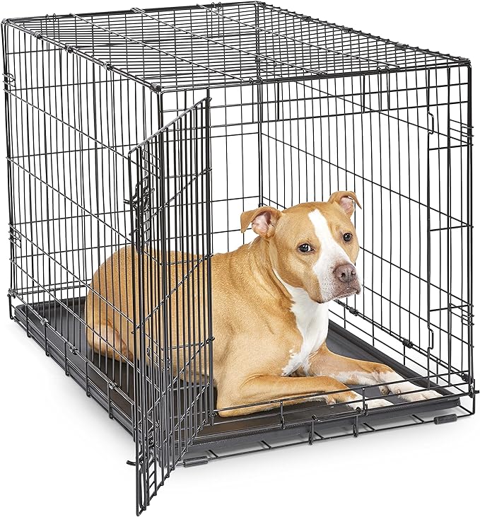 New World Newly Enhanced Single New World Dog Crate, Includes Leak-Proof Pan, Floor Protecting Feet, & New Patented Features, 36 Inch