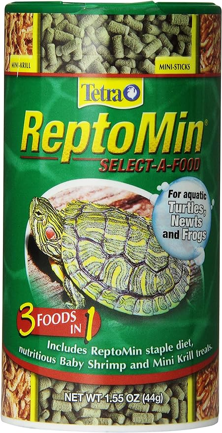 Tetra ReptoMin Select-A-Food 1.55 Ounces, For Aquatic Turtles, Newts And Frogs, Variety Pack