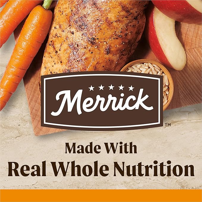 Merrick Healthy Grains Premium Adult Dry Dog Food, Wholesome And Natural Kibble With Chicken And Brown Rice - 4.0 lb. Bag