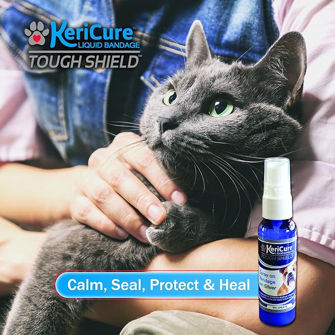 Tough Shield Liquid Bandage, 2oz spray on liquid bandage for pets, dogs, cats and small animal skin and wound care, Woman Owned Small Business, Made in The USA