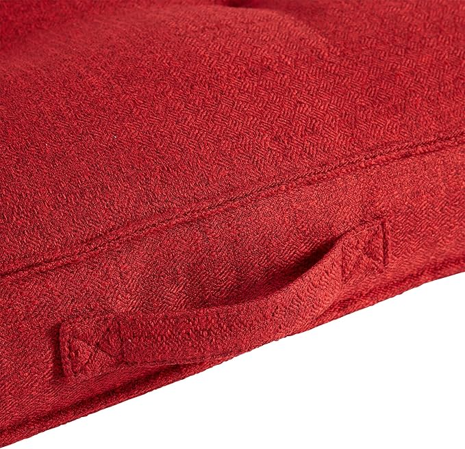 South Pine Porch Mila Square Tufted Pillow Style Dog Bed, Scarlet, Large (40" x 40")