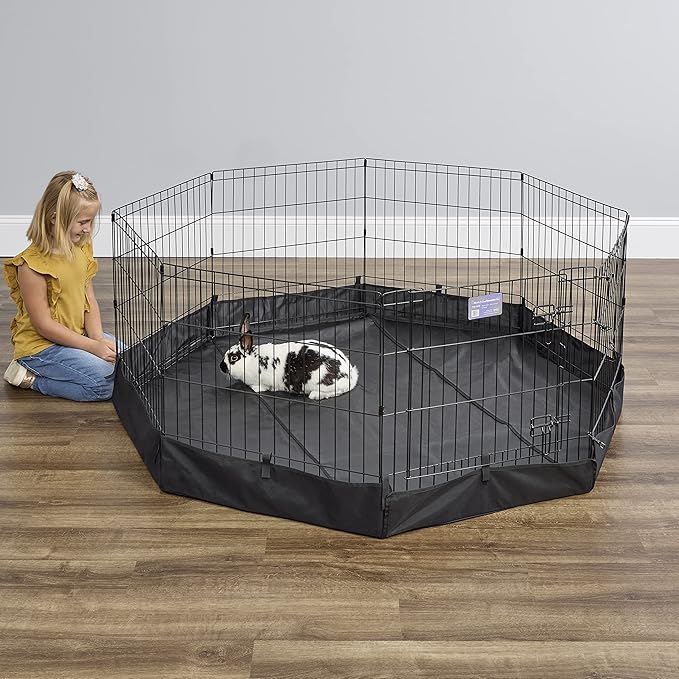 MidWest Homes For Pets Octagon Exercise Pen Fabric Mesh Bottom
