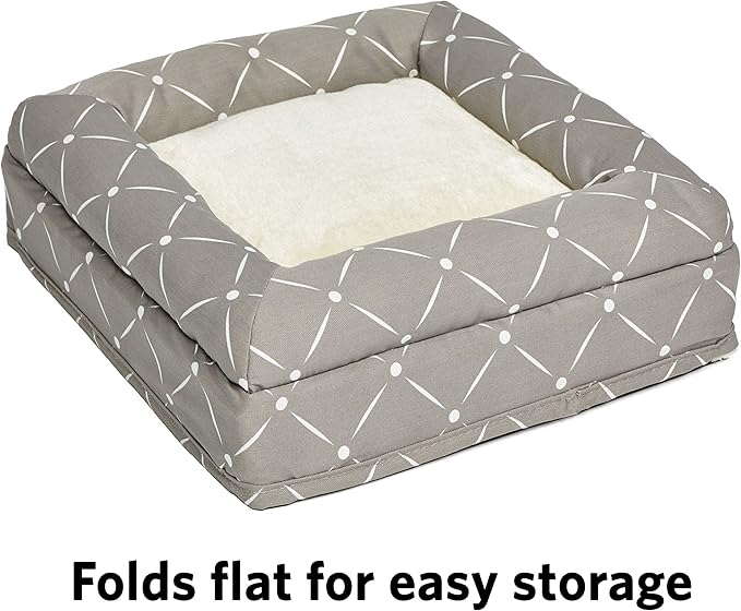 MidWest Homes for Pets Cat Cube - Cat House / Cat Condo in Fashionable Mushroom Diamond Print, 15.5L x 15.5W x 16.5H Inches