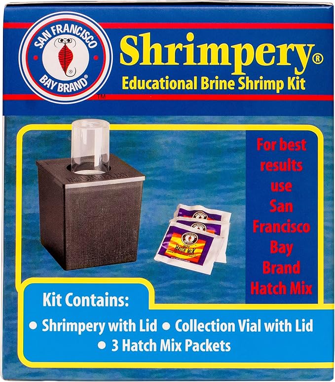 San Francisco Bay Brand Shrimpery Brine Shrimp Kit for Hatching Baby Brine Shrimp Eggs | Excellent Food Source Baby Aquarium Fish, Freshwater, Reef & Saltwater Marine Tank Hatchery Kit