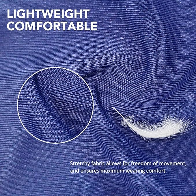 Harrison Howard Super Comfort Stretchy Fly Mask Large Eye Space with UV Protection Soft on Skin with Breathability Navy Blue XL Extra Full Size