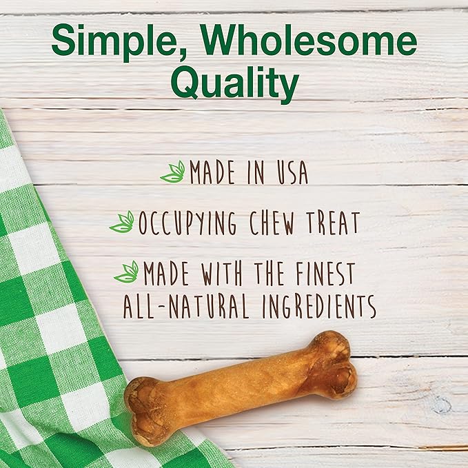 Nylabone Healthy Edibles Natural Puppy Chews Long Lasting Turkey & Sweet Potato Flavor Treats for Dogs, X-Small/Petite (16 Count)