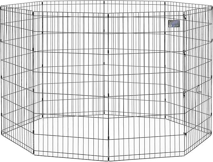 MidWest Homes for Pets Foldable Metal Dog Exercise Pen / Pet Playpen, 48'H x 24'W