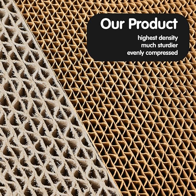 Cat Scratcher Cardboard Cat Scratch Pad with Premium Scratch Textures Design Durable Cat Scratching Pad Reversible