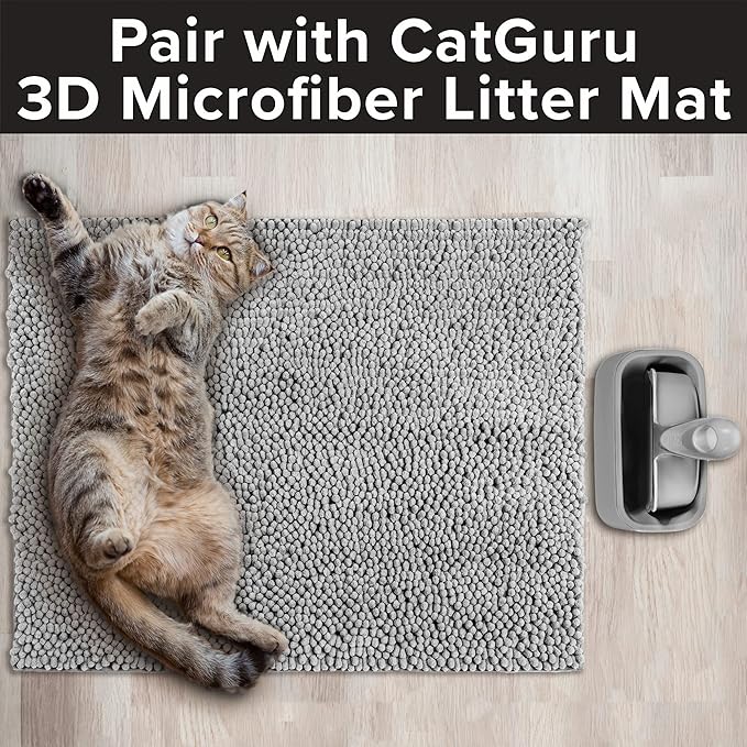 CatGuru Premium Cat Litter Scoop Holder, Scooper Caddy, Scoop Stand Pairs with Any Cat Litter Box and Fits Most Cat Litter Scoops (Gray)