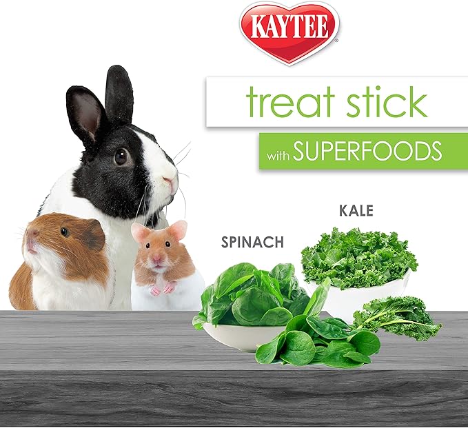 Kaytee Small Animal Treat Stick with Superfoods, Spinach & Kale, 5.5 oz