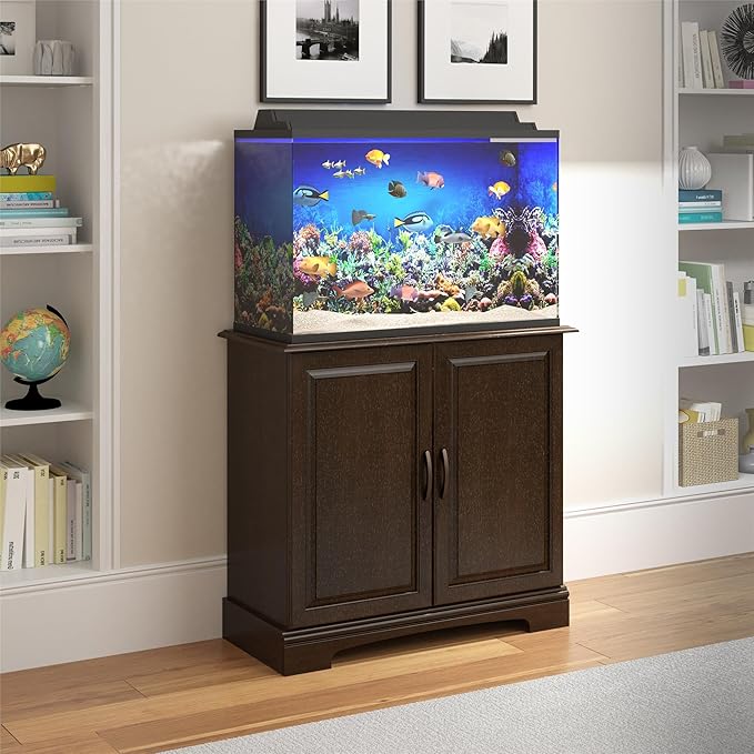 Ollie & Hutch Flipper Harbor 29-37 Gallon Aquarium Stand, Espresso