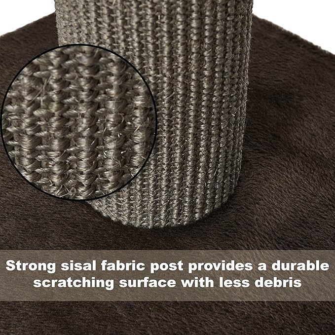 Midwest Homes for Pets 35-Inch Feline Nuvo "Cove" Fashionable Cat Tree & Cat Condo with Removable Lounging Cat Bed, Brown/Tan (139C-TN)