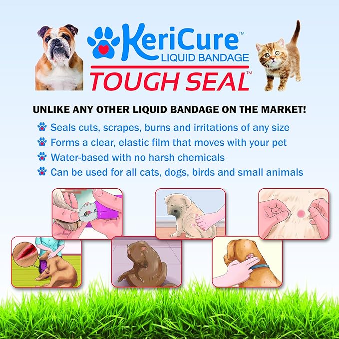 Natural Seal and Tough Seal Spray on Liquid Bandage Products for People and Pets Combo Pack, 2 Pack, One for you and one for your pet, Combine and Save, Sting Free Spray on Bandage, No Harsh Chemicals