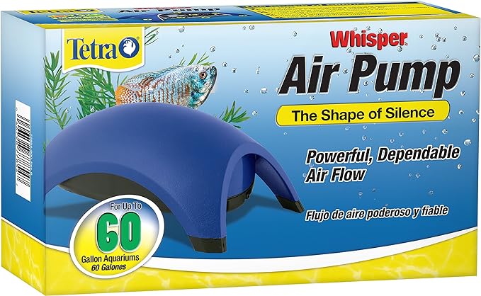 Tetra Whisper Air Pump, for Aquariums, Powerful Airflow, Non-UL Listed