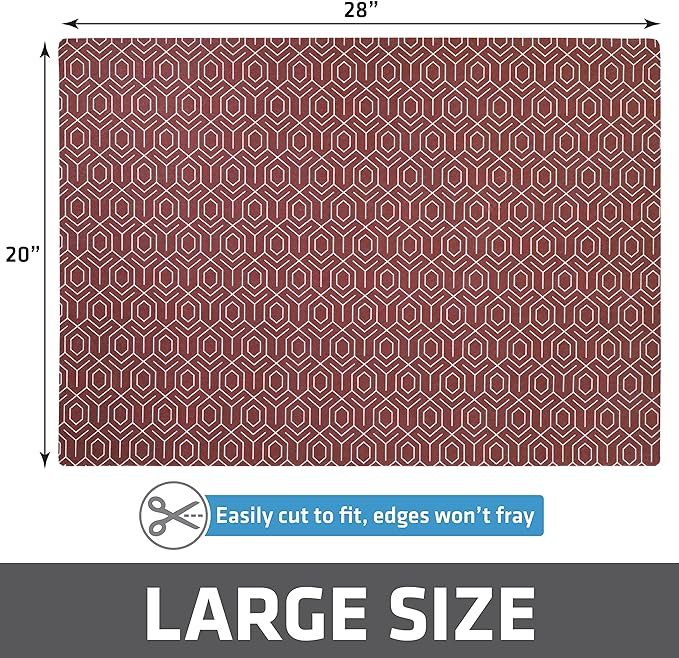 Drymate Original Cat Litter Mat, Contains Mess from Box, Protects Floors, Urine-Proof, Machine Washable, Soft on Kitty Paws, Absorbent, Waterproof (USA Made, Recycled Content) (20”x28”)(Red Hex)