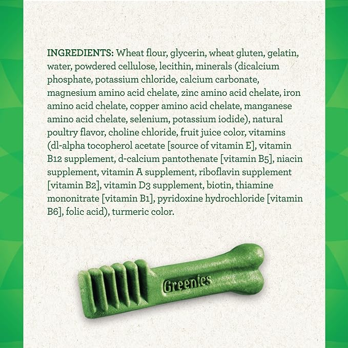 Greenies Original Teenie Natural Dental Care Dog Treats, 72 oz. Pack (260 Treats)