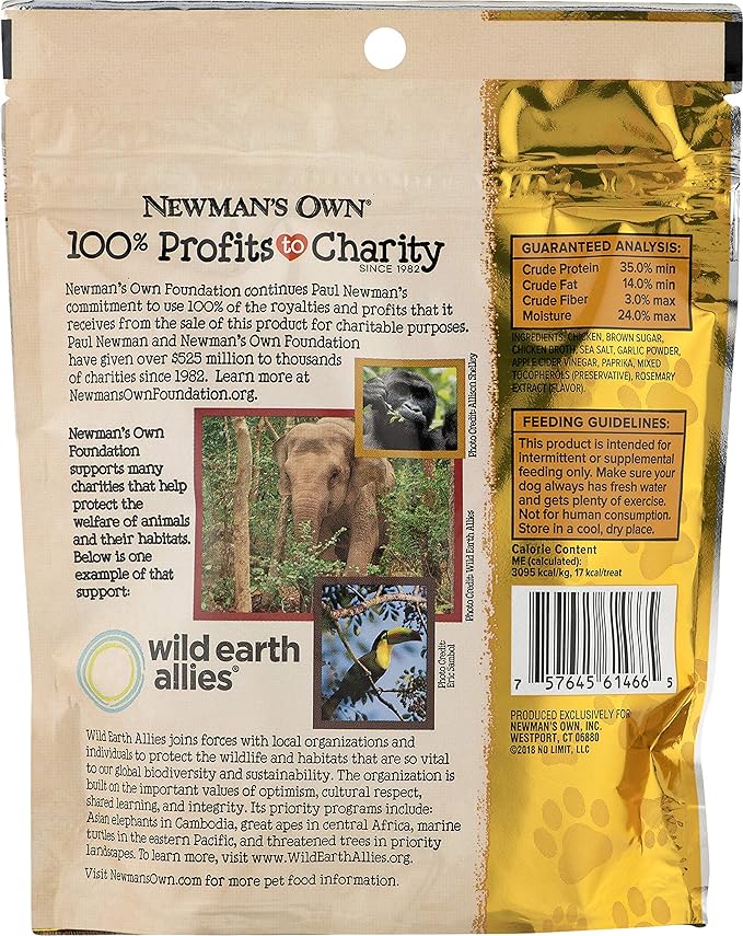 Newman's Own Jerky Treats for Dogs, 5-oz. (Pack of 6), Chicken