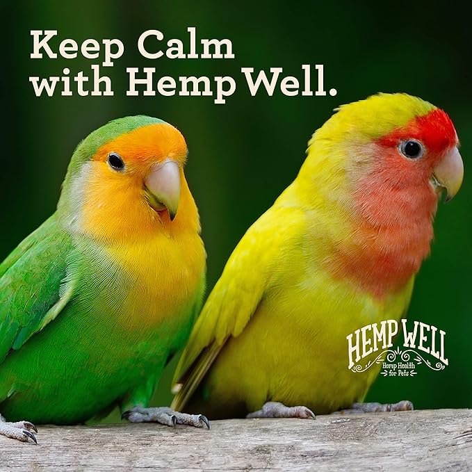 Hemp Well Calm Bird Oil — Relieves Anxiety, Calms and Relaxes Your Bird, Reduces Destructive Behavior, Organically Sourced – 2 Ounces