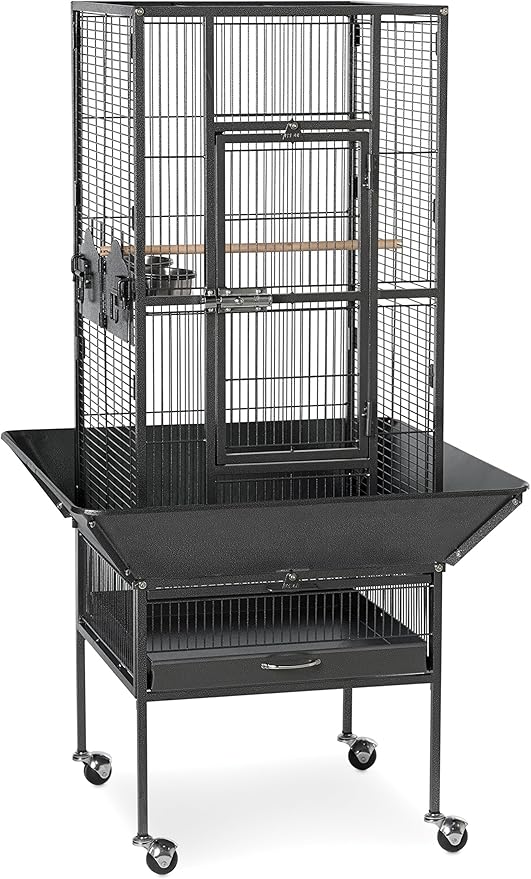 Prevue Pet Products 3351BLK Park Plaza Bird Cage, Black Hammertone, Small