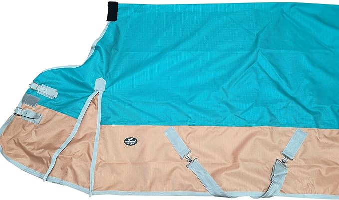 1200Denier Waterproof and Breathable Horse Sheet Tgw Riding Horse Blanket (74", Turquoise)