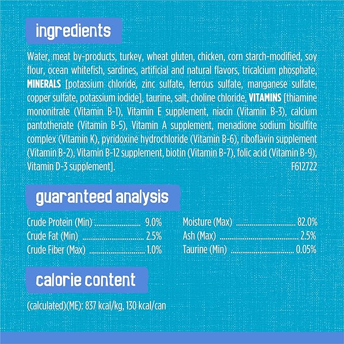 Purina Friskies Wet Cat Food, Shreds With Whitefish & Sardines in Sauce - (Pack of 24) 5.5 Oz. Cans