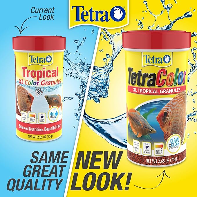 TetraColor XL Tropical Granules with Natural Color Enhancer, 10.58 Oz