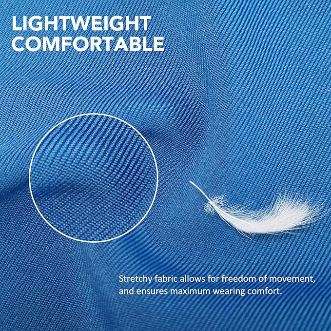 Harrison Howard Super Comfort Stretchy Fly Mask Large Eye Space with UV Protection Soft on Skin with Breathability Azure Blue L Full Size