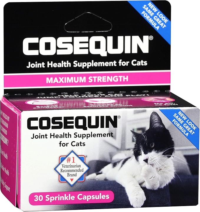 Nutramax Cosequin Joint Health Supplement for Cats - with Glucosamine and Chondroitin, 30 Capsules (Pack of 2)
