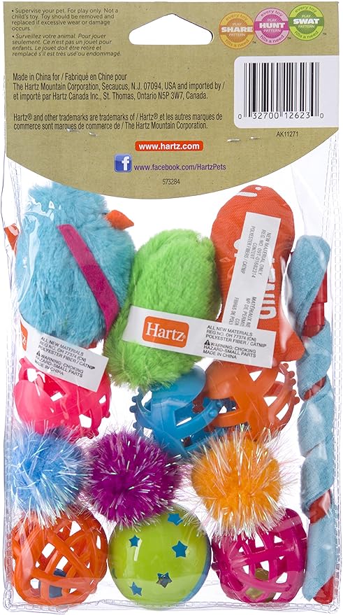 HARTZ Just For Cats Toy Variety Pack - 13 Piece, All Breed Sizes