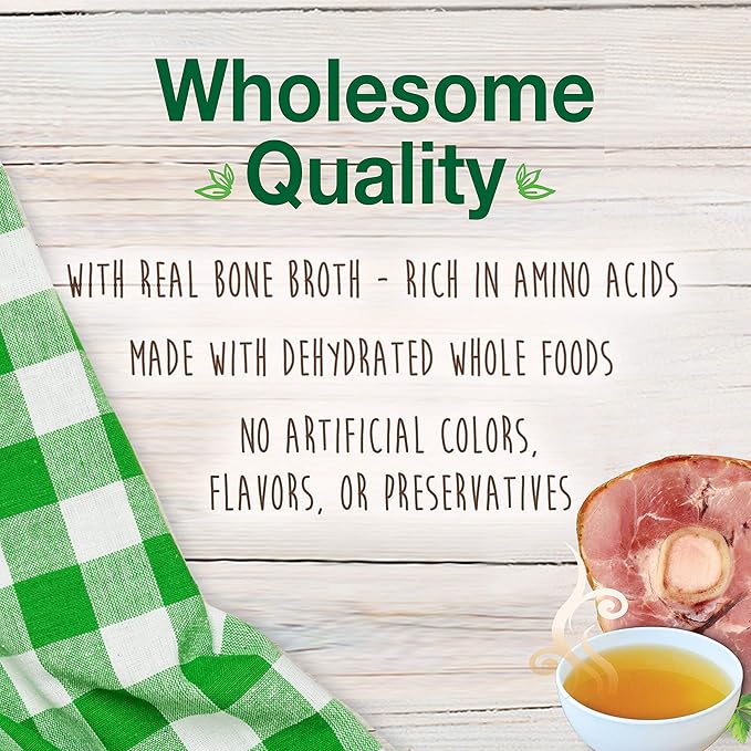 Nylabone Healthy Edibles Natural Dog Chews Long Lasting Ham Flavor Treats for Dogs, Small/Regular (16 Count)