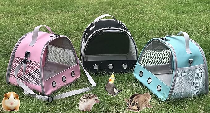 Guinea Pig Carrier, Small Animal Bird Rabbit Turtle Carrier Bag, African Hedgehog Portable Travel Carrier Outdoor Hangbag, Bird Rabbit Guinea Pig Squirrel Carrier