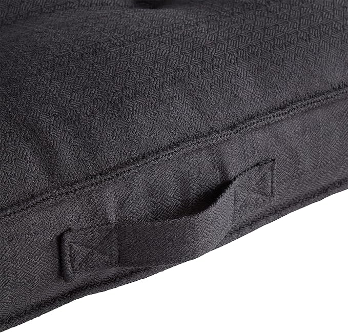 South Pine Porch Mila Square Tufted Pillow Style Dog Bed, Black, Medium (32" x 32")