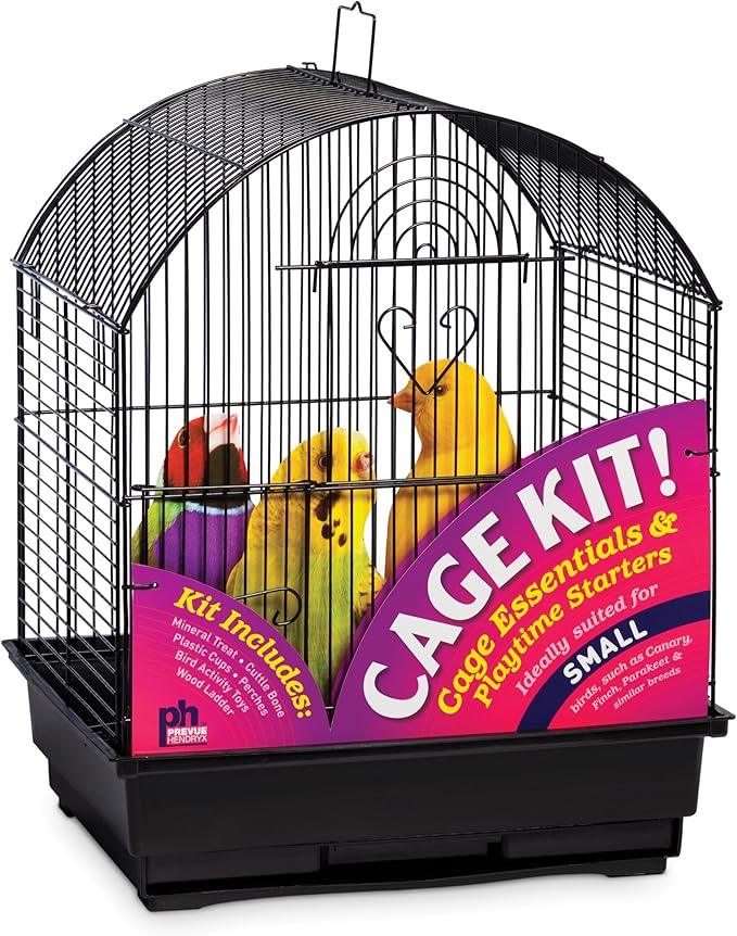 Prevue Hendryx 91101 Round Roof Bird Cage Kit, Black, 3/8"