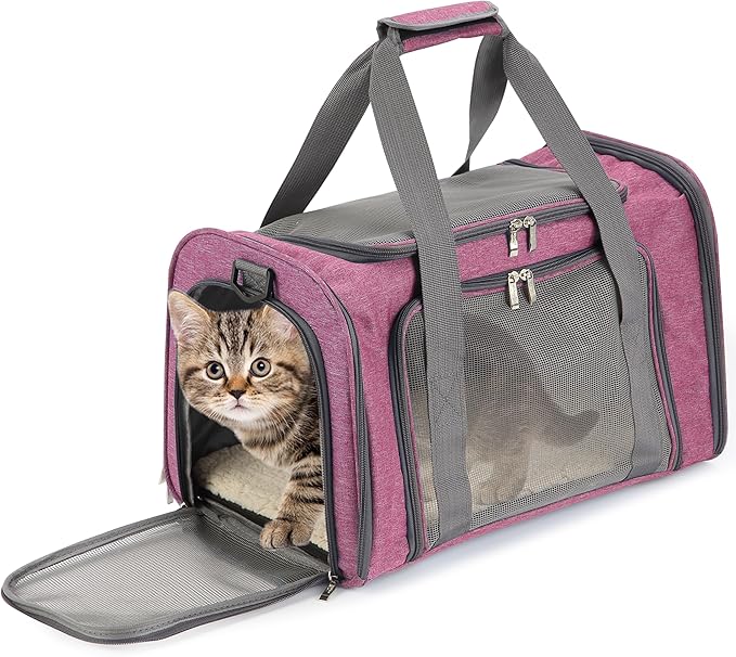 Mr. Pen- Pet Carrier, Pink, Cat Carrier, Dog Carrier, Cat Bag Carrier, Cat Travel Carrier, Soft Cat Carrier, Dog Travel Carrier, Pet Travel Carrier, Dog Soft-Sided Carriers, Cat Carrier Bag