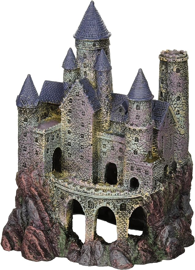 Penn-Plax Wizard's Castle Aquarium Decoration - Extra Large Part A & Large Safe for Freshwater Saltwater Fish Tanks