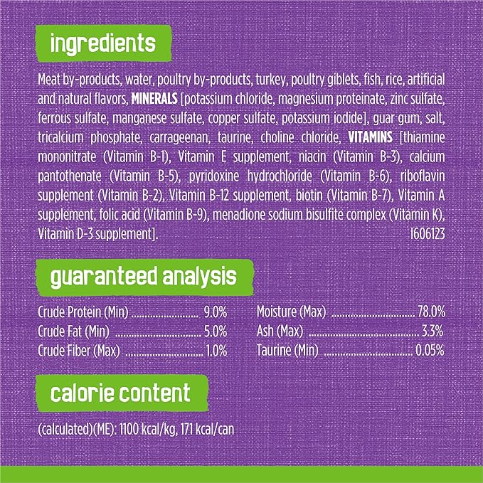 Purina Friskies Wet Cat Food Pate Turkey and Giblets Dinner - 5.5 Ounce (Pack of 24)