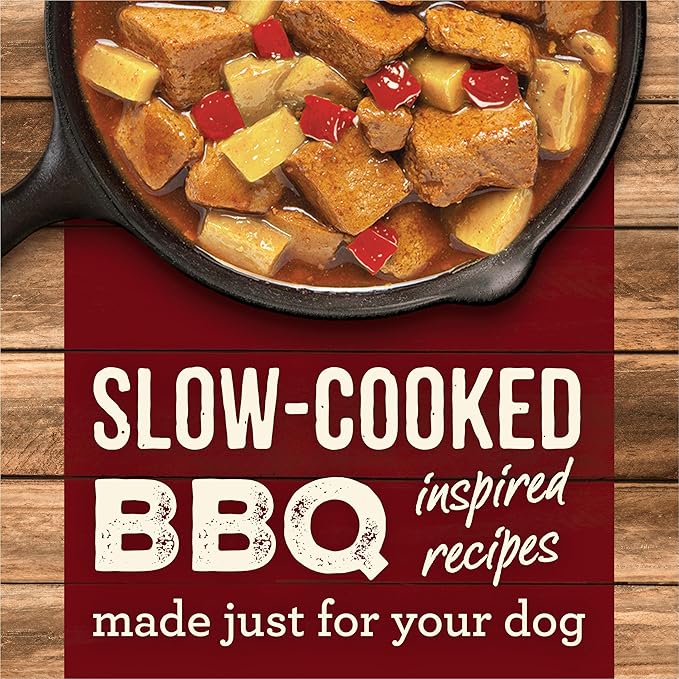 Merrick Slow-Cooked BBQ Premium And Healthy Real Meat Grain Free Canned Dog Food, Kentucky Style With Lamb - (Pack of 12) 12.7 oz. Cans