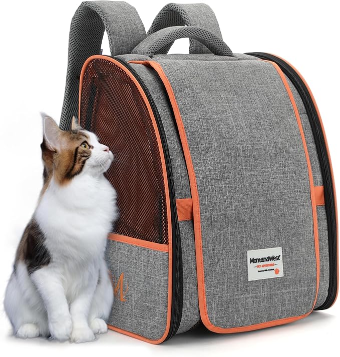 Montana West Cat Carrier Backpack for Small Medium Dog & Puppies with Blackout Curtains for Outdoor Adventures Travel Bag