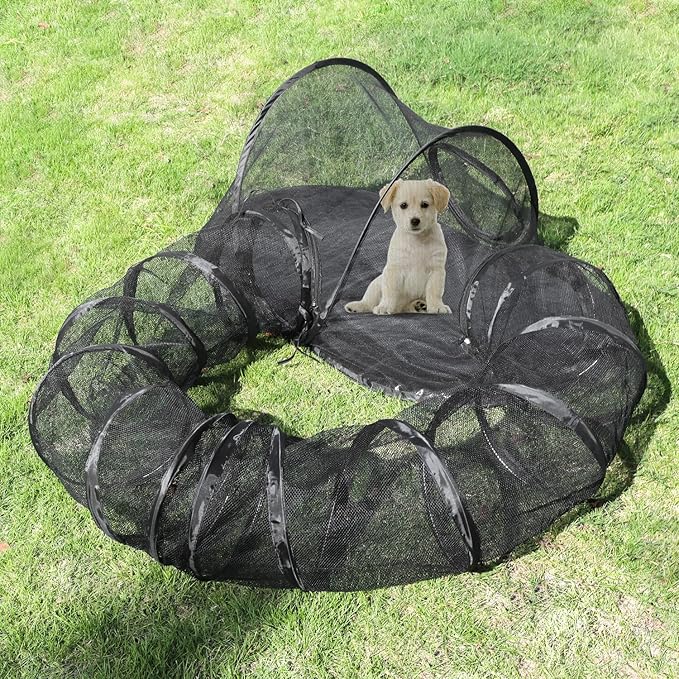 Rest-Eazzzy Outdoor Cat Enclosures, Portable Cat Tent for Outside Cat Enclosure for Indoor Cats, Catio Outdoor Cat Enclosure for Kitty and Small Animals, Outdoor Cat Playpen with Tunnel, Storage Bag