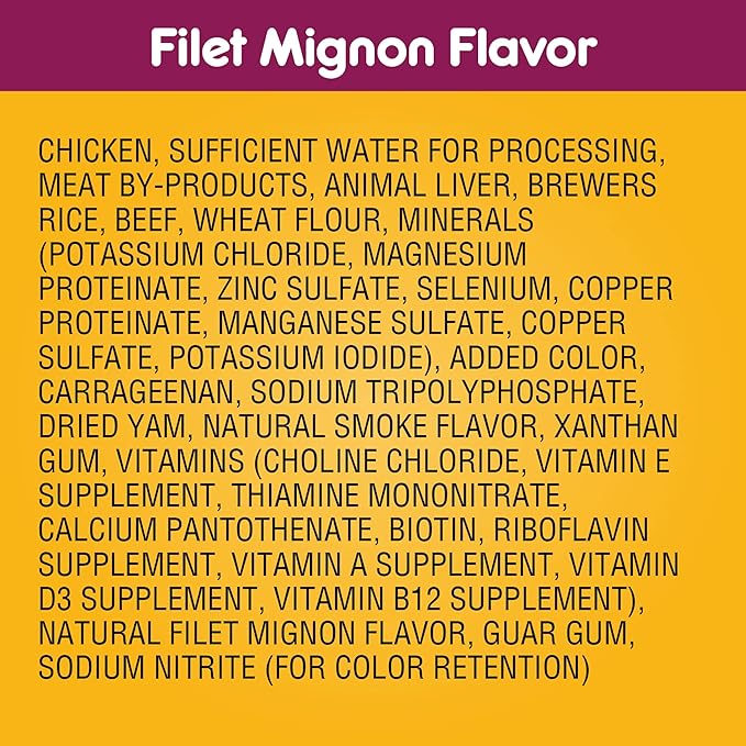 PEDIGREE CHOPPED GROUND DINNER Adult Canned Soft Wet Dog Food, Filet Mignon Flavor, 13.2 oz. Cans (Pack of 12)