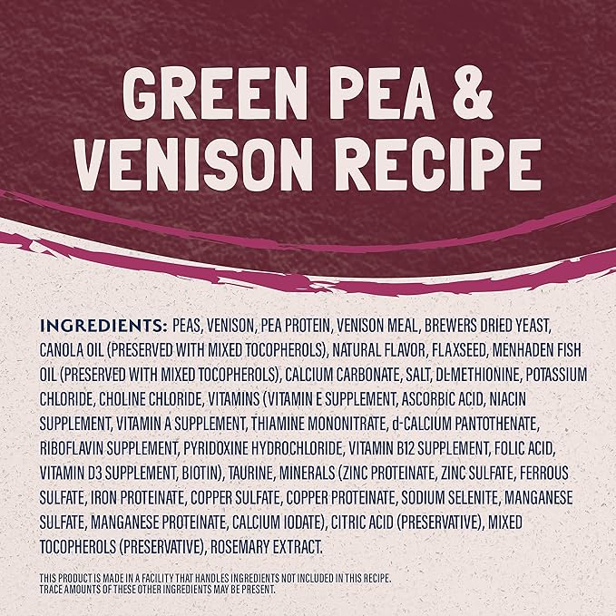 Natural Balance Limited Ingredient Adult Grain Free Dry Cat Food, Reserve Green Pea & Venison Recipe, 4 Pound (Pack of 1)