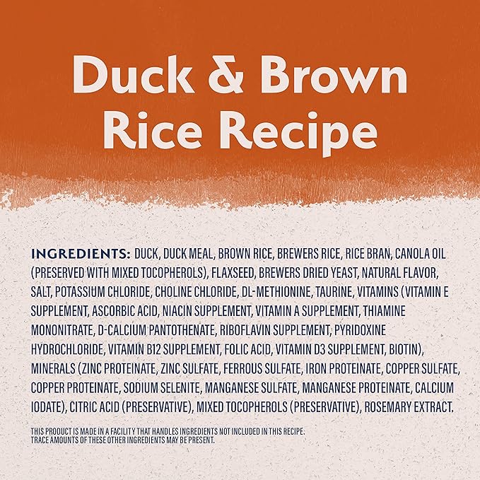 Natural Balance Limited Ingredient Adult Dry Dog Food with Healthy Grains, Reserve Duck & Brown Rice Recipe, 4 Pound (Pack of 1)